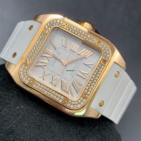 cartier santos 100 diamond bezel replica